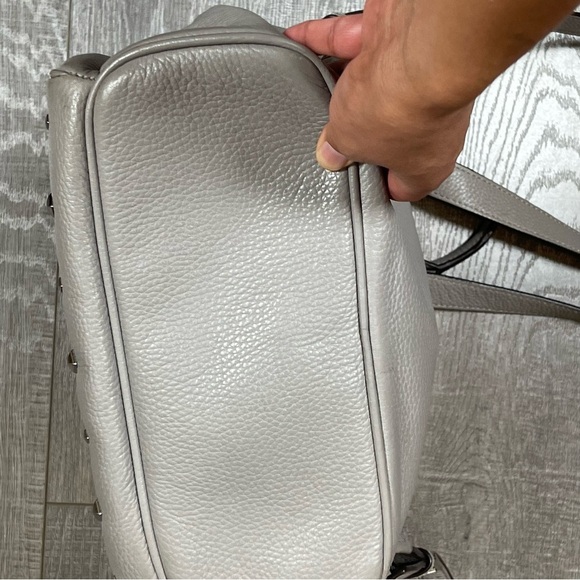 Michael Kors Abbey Studded Backpack Grey silver studs - Picture 7 of 10